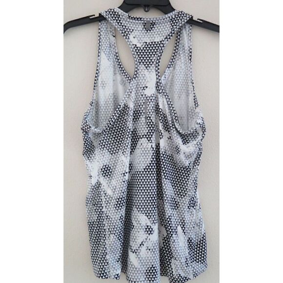 Nike 588347 100 Women's Sz M Black/White/Gray Floral Print Dri-Fit Running Tank - Picture 2 of 4
